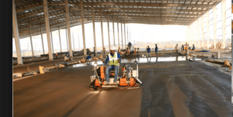 Finished concrete floor with cut control joints