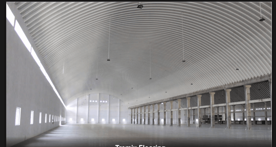 Tremix VDF concrete flooring at manufacturing plant